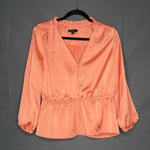 J. Crew Peach Satin Blouse